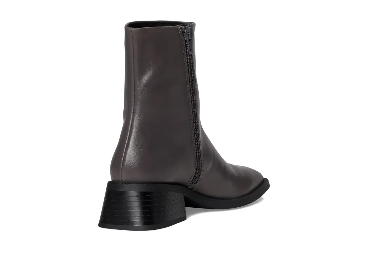 Vagabond Shoes Blanca Boot in Dark Grey | Leather Ankle Boot with Square Toe & Zipper - view 5
