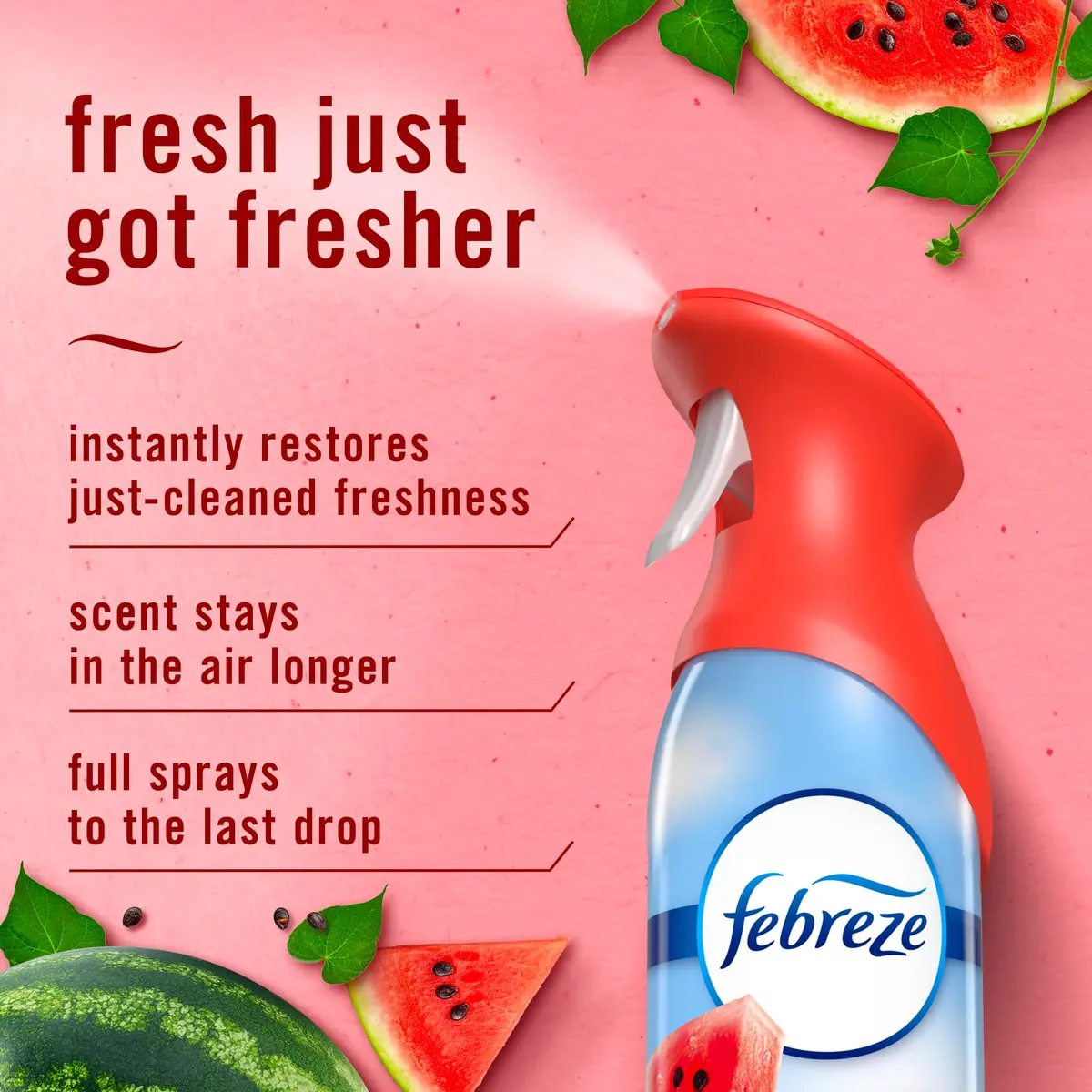 Febreze Air Mist Room Freshener Spray Watermelon Scent 490ml (16.2 Fl Oz) Pack of 2 | Fights Odors Instantly - view 3