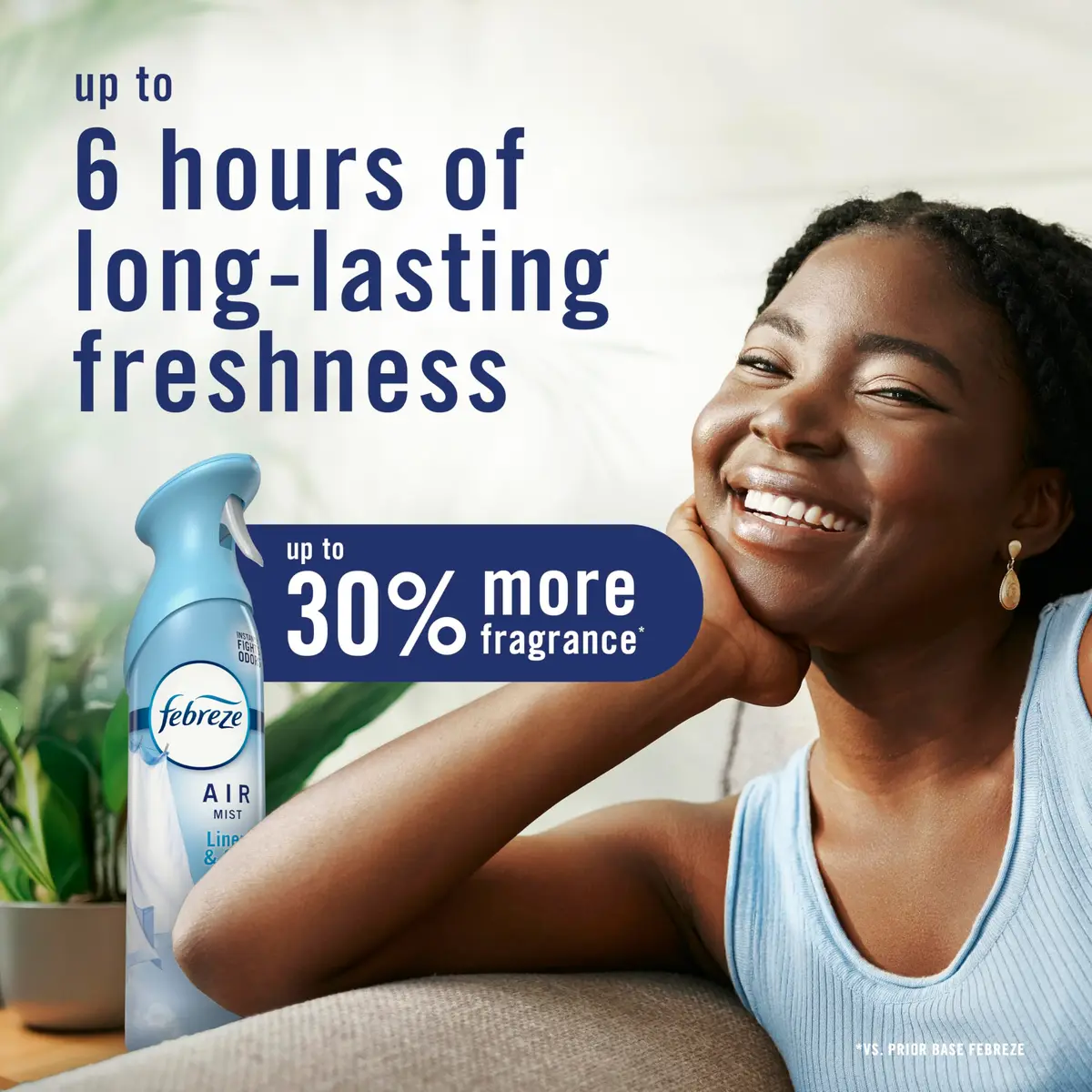 Febreze Air Mist Air Freshener Spray Linen & Sky Scent 473ml (16.2oz) Pack of 2 | Fights Odors for 6 Hours - view 7