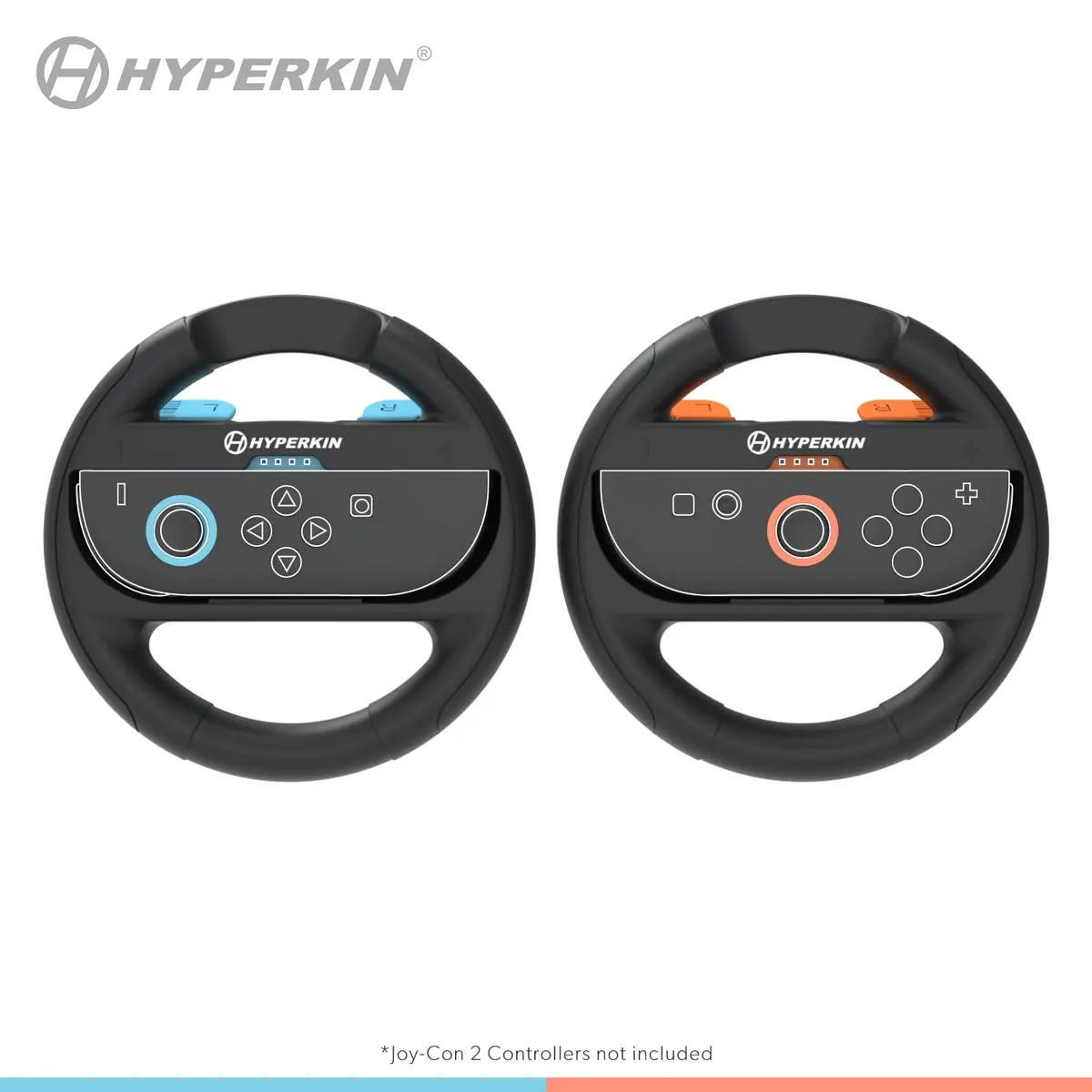 Hyperkin Joy-Ride Racing Wheel (2 Pack) for Nintendo Switch | Orange & Blue Wheels, Ergonomic Grip, Compatible with Joy-Con & Switch 2 - main product image