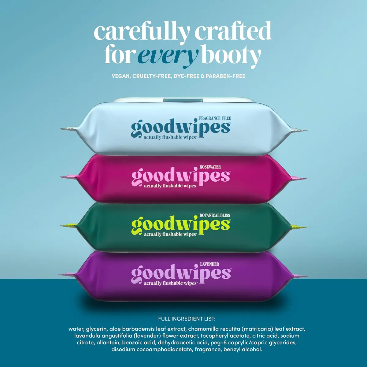 goodwipes Flushable Wipes 300 Count (Pack of 6) Fragrance-Free | Septic Safe, Extra Large, Adult Wet Wipes - view 5