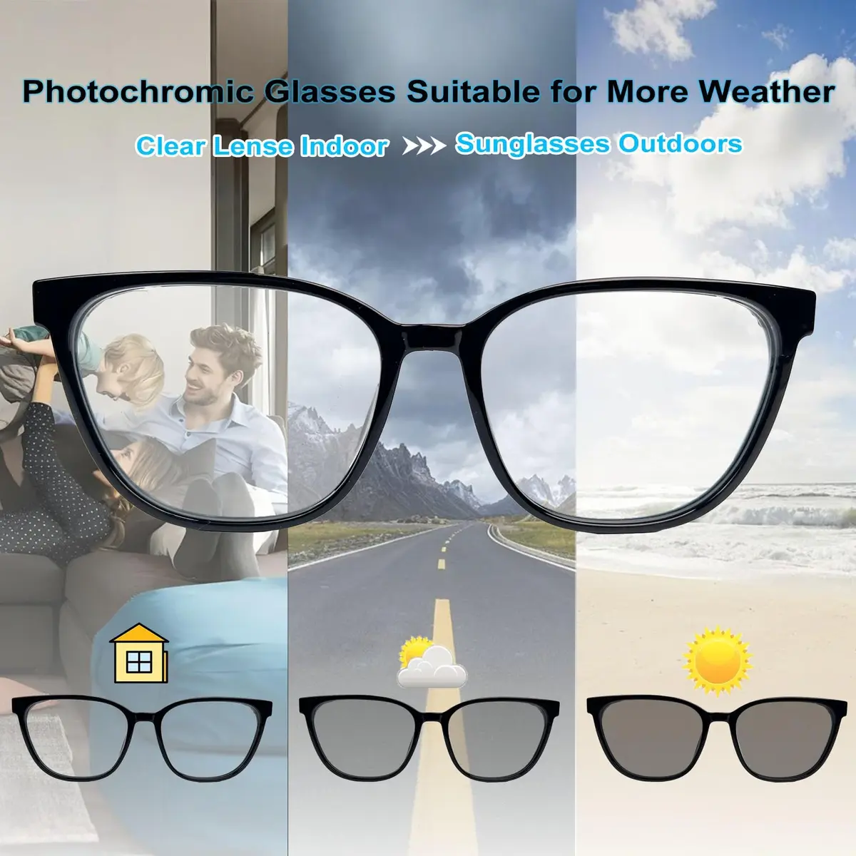 XOOMEER AI Smart Glasses with Translation & Photochromic Lenses | Bluetooth Audio, Waterproof - view 3