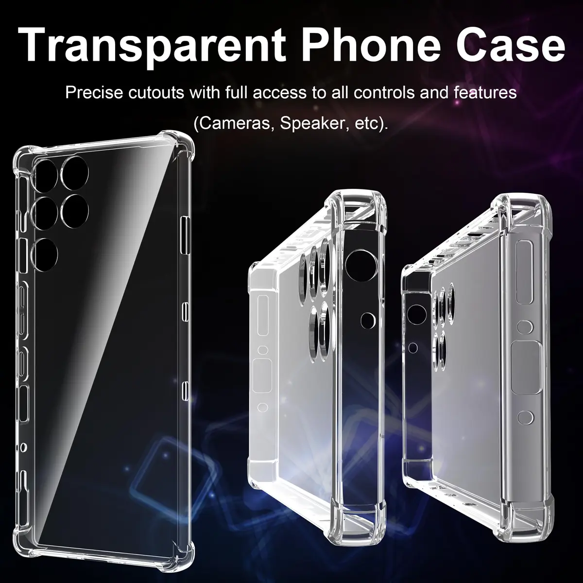 Fhyeugfy Clear Case with 2 Screen Protectors for ZTE Nubia Red Magic 11 Pro/11 Pro+ | Reinforced Corner Shockproof - view 5