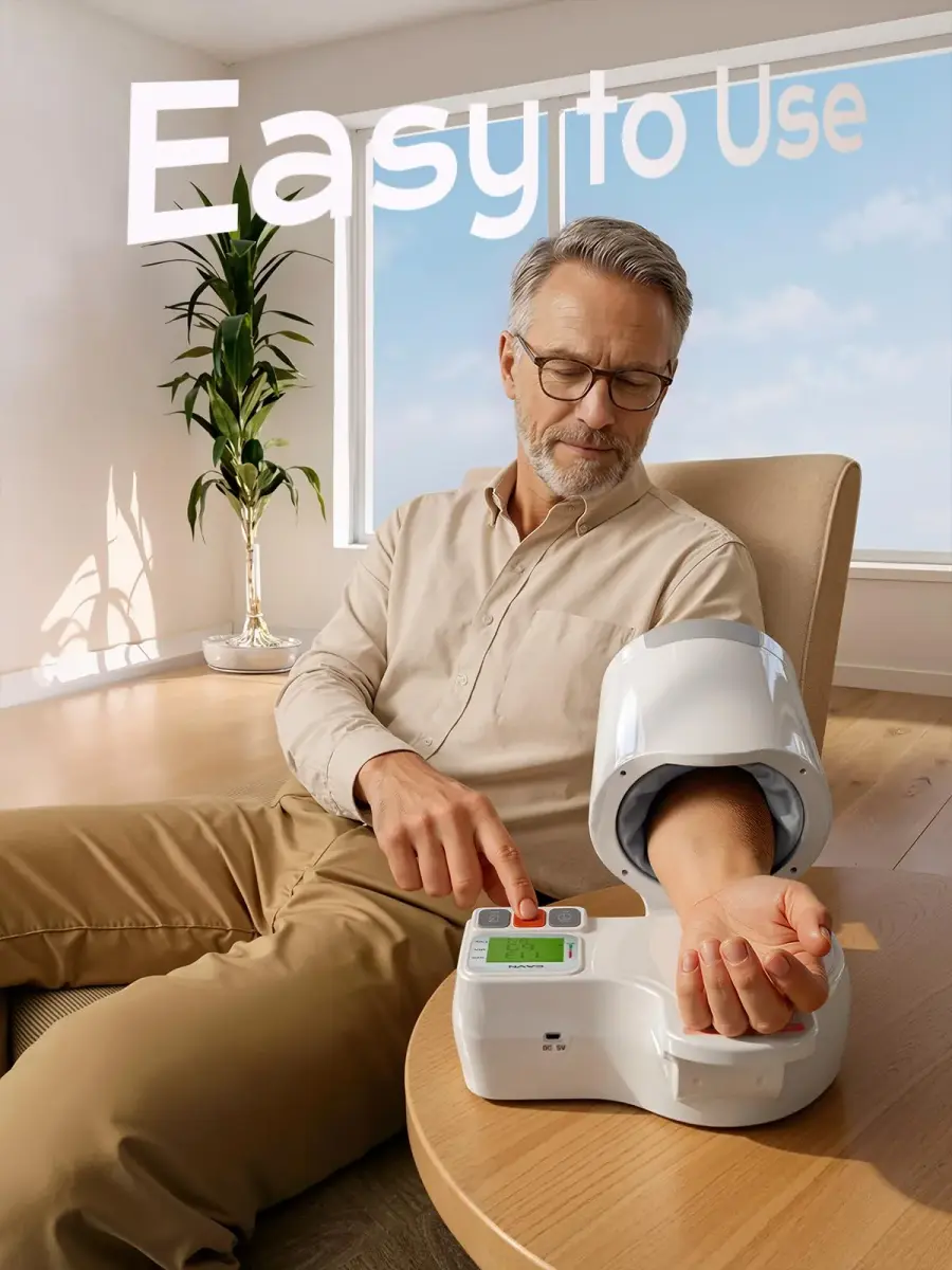 CAVN Automatic Blood Pressure Monitor with Barrel-Type Cuff & Type-C Rechargeable Battery | FDA-Cleared for Home Use - view 2