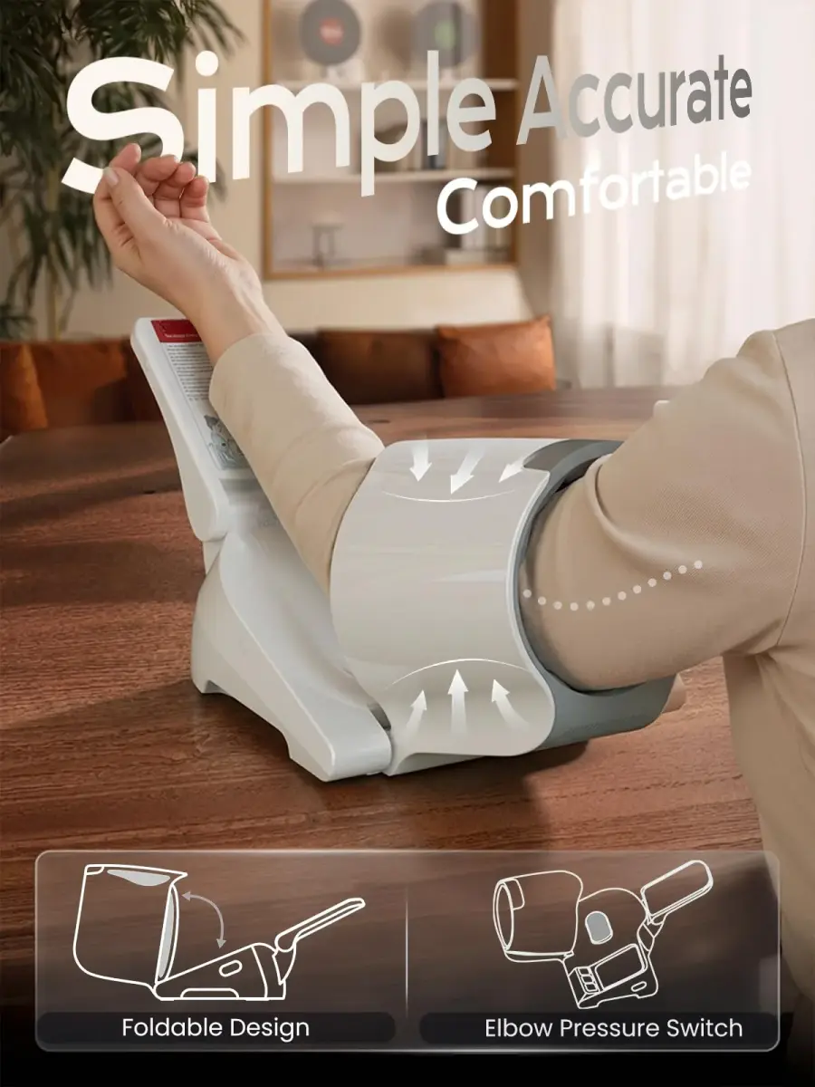 CAVN Automatic Blood Pressure Monitor with Barrel-Type Cuff & Type-C Rechargeable Battery | FDA-Cleared for Home Use - view 3