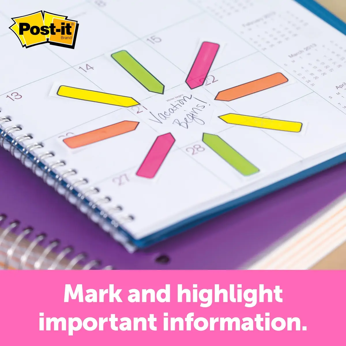 Post-it Arrow Flags 0.47 in. x 1.7 in. 2304 Total Flags | Assorted Bright Colors - view 3