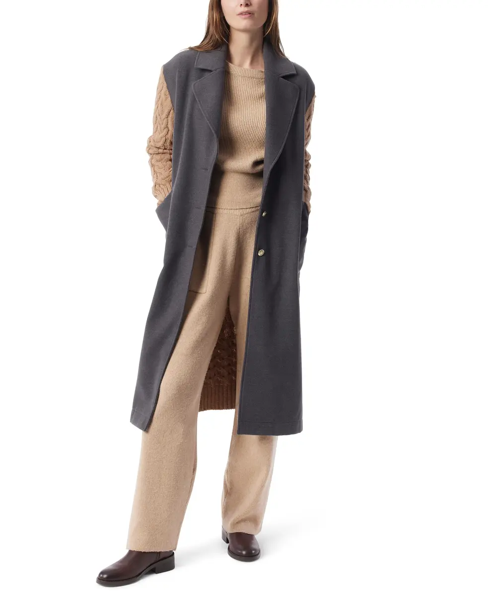 DEE OCLEPPO Womens Adara Button Front Sweater Trench Coat | Chic & Versatile for Women - main product image
