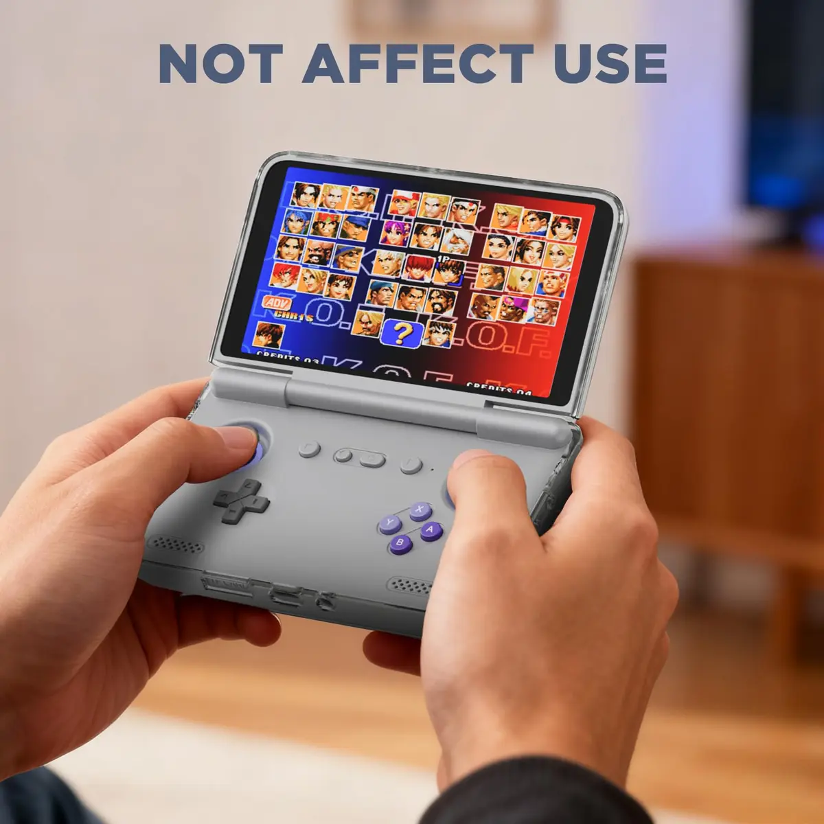 FGERWZ Protective Case for Retroid Pocket Flip 2 Retro Game Console | Clear Gray TPU Cover - view 6