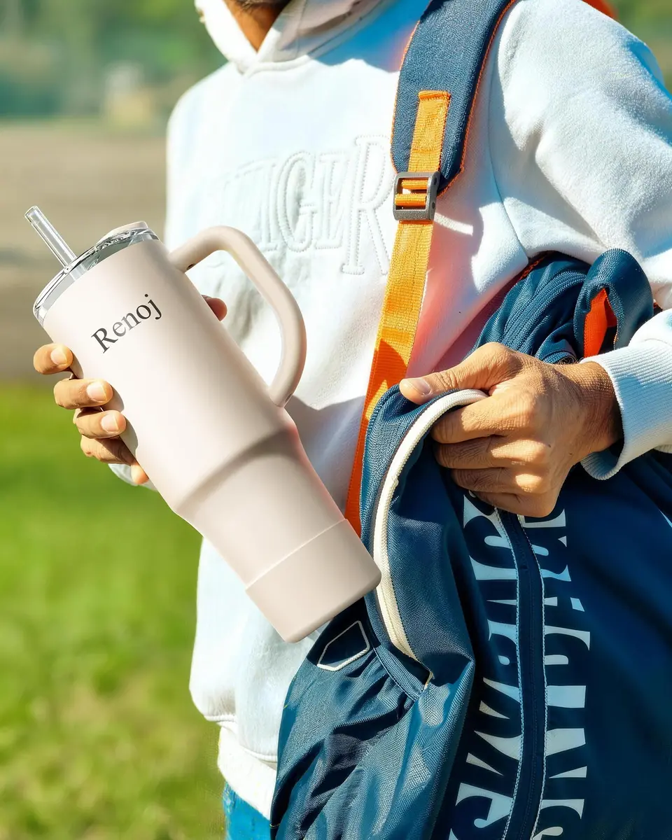 Renoj Insulated Mug 32 oz | Spill-Resistant Travel Water Bottle for Hot & Cold Drinks - view 5