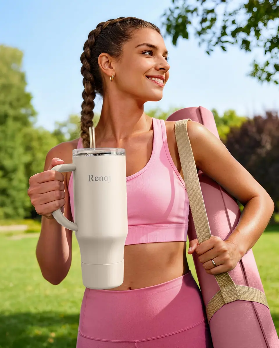 Renoj Insulated Mug 32 oz | Spill-Resistant Travel Water Bottle for Hot & Cold Drinks - view 3
