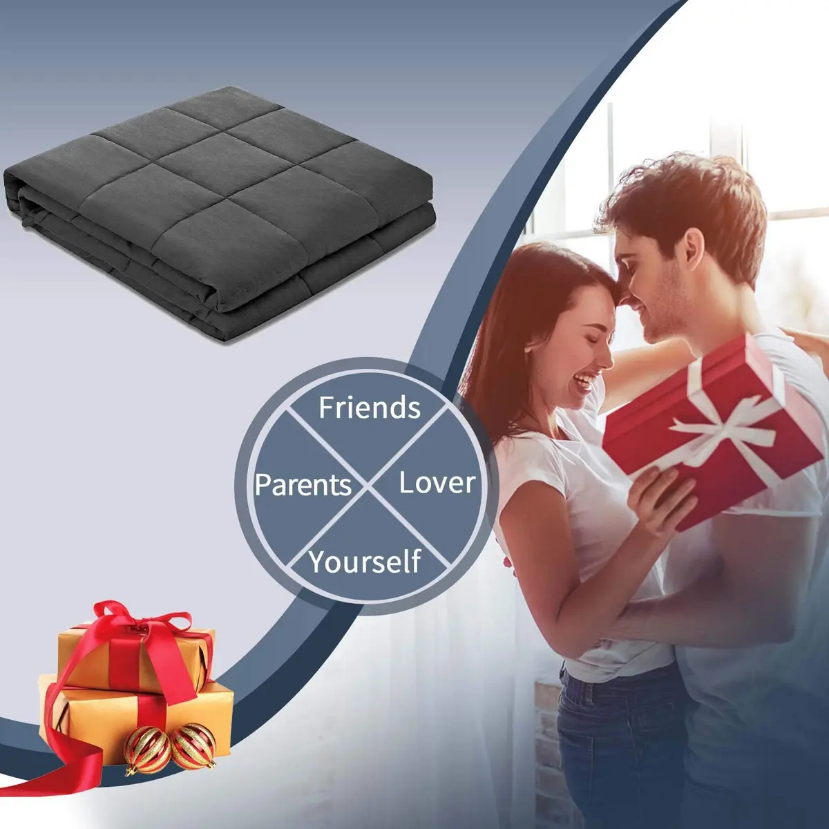 HOELLL Weighted Blanket 10lbs 48"x72" | Full Size for Adults, Breathable Cotton - view 7