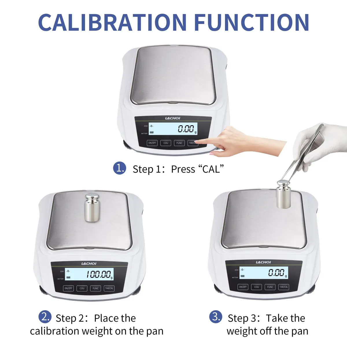 LACHOI Lab Scale 0.01g*5000g | Precision Laboratory Balance with LCD Display - view 5