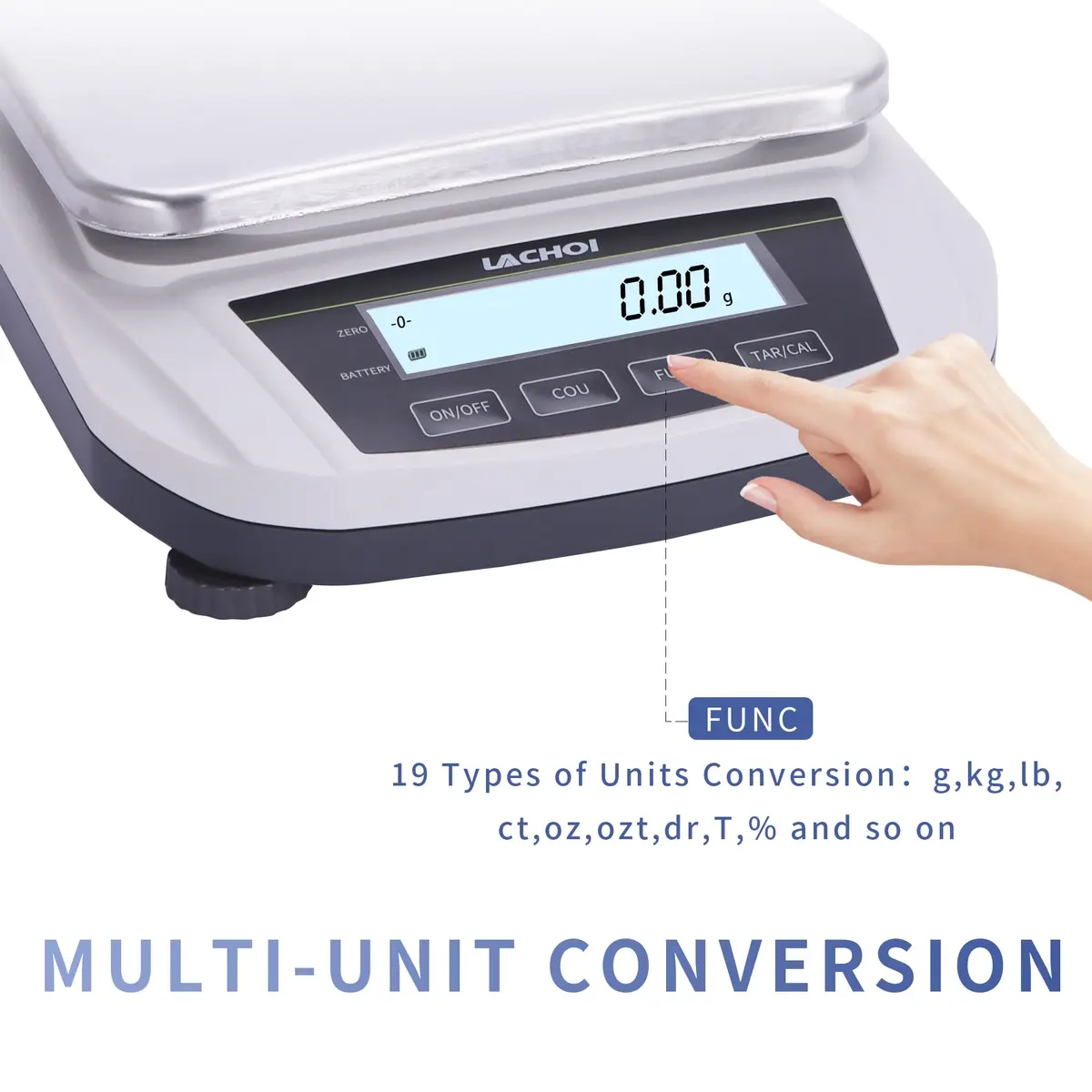 LACHOI Lab Scale 0.01g*5000g | Precision Laboratory Balance with LCD Display - view 4