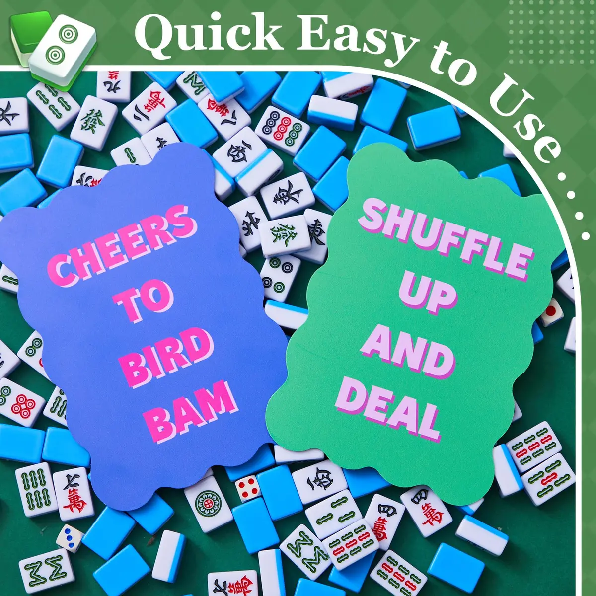 Soulchen Blue & Green & Purple Style Mahjong Tile Mixer Shufflers 4-Piece Set | Durable Plastic for Quick Shuffling - view 5