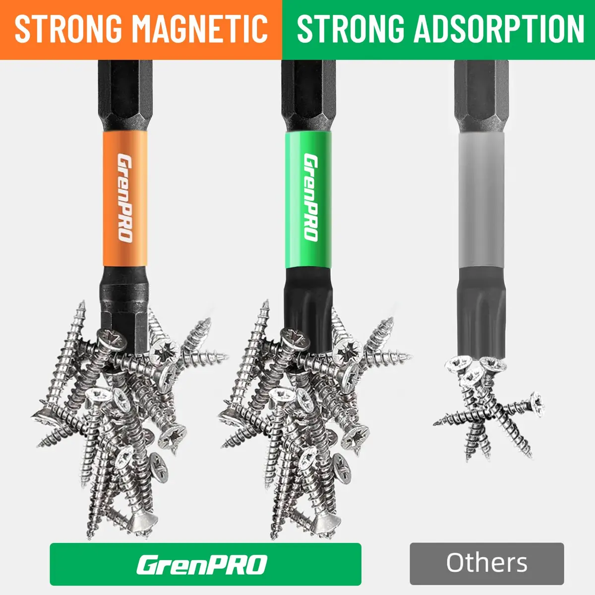 GRENPRO 35-Piece Impact Screwdriver Bit Set, 2" (5.08 cm) S2 Steel | For Impact Drivers & Automotive Repairs - view 2