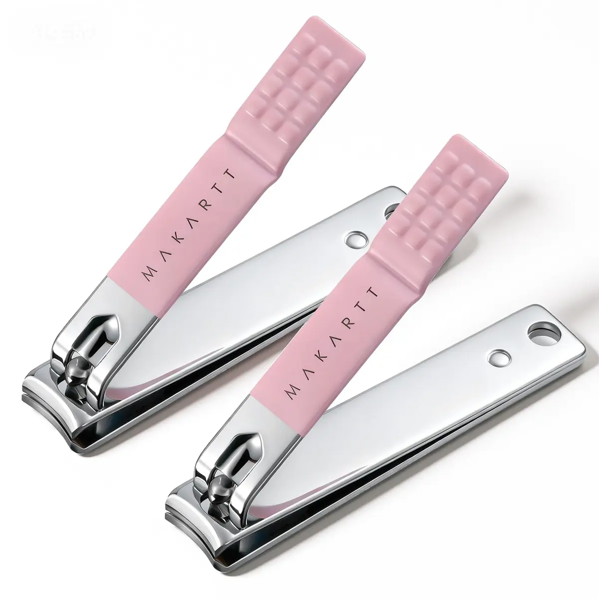 Makartt Pink Nail Clipper Set for Thick Fingernails & Toenails, 2-Pack | Precision Cuticle Maintenance Tool - main product image