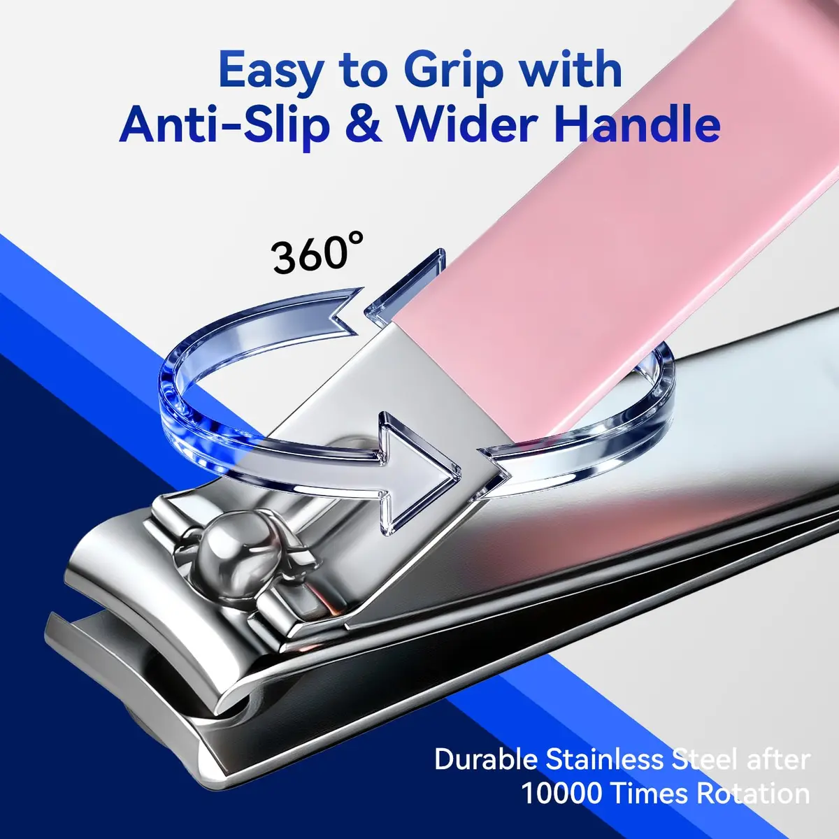 Makartt Pink Nail Clipper Set for Thick Fingernails & Toenails, 2-Pack | Precision Cuticle Maintenance Tool - view 7