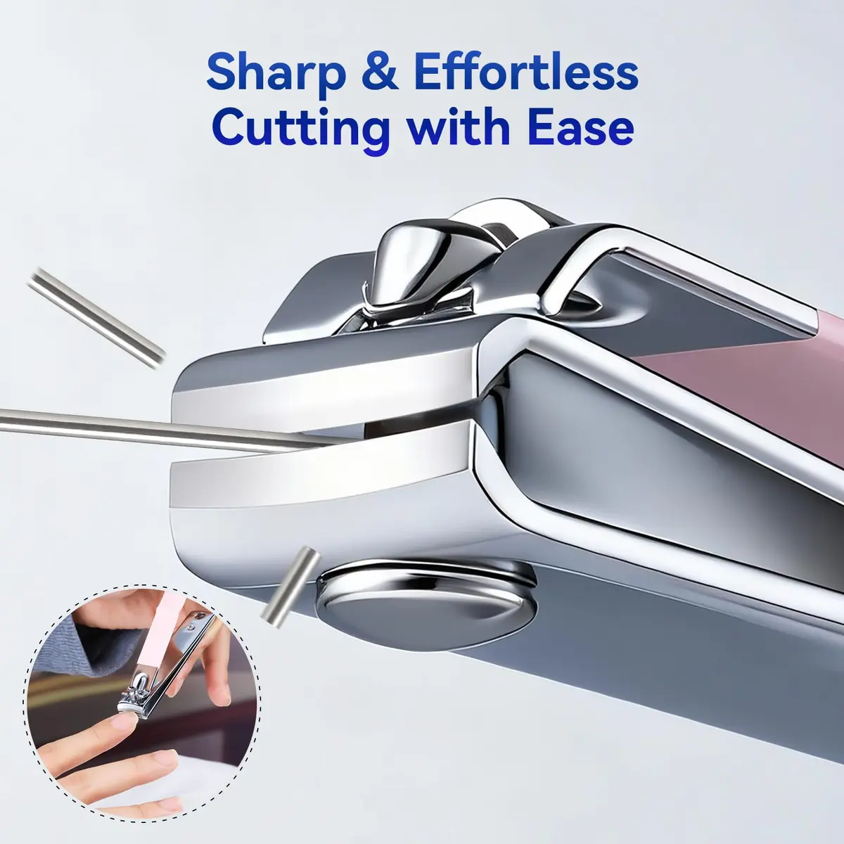 Makartt Pink Nail Clipper Set for Thick Fingernails & Toenails, 2-Pack | Precision Cuticle Maintenance Tool - view 2