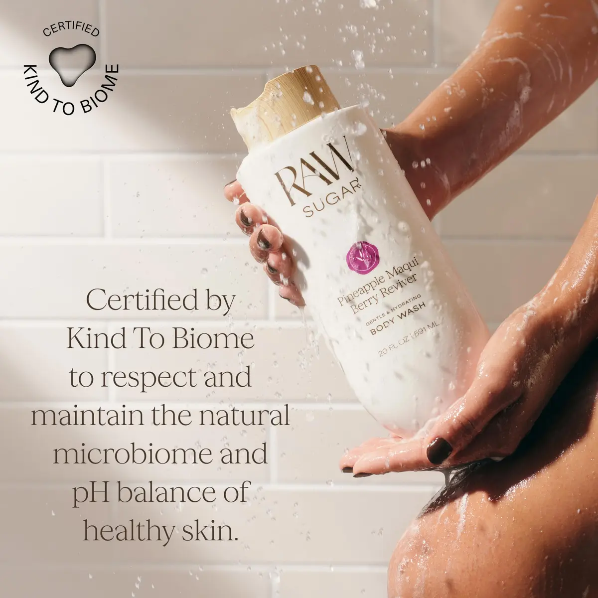 RAW SUGAR Coconut Mango Glow Body Wash 20 Fl Oz | Brightening & Hydrating Vegan Gel - view 5