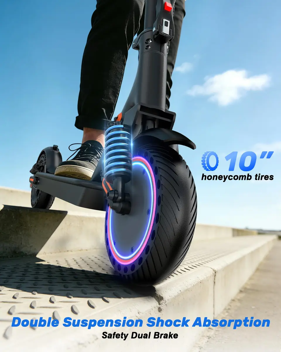 NAVIC Electric Scooter for Adults, 19 MPH, 28 Miles Range, 11" Tires, Dual Suspension, APP Control | UL Certified - view 3