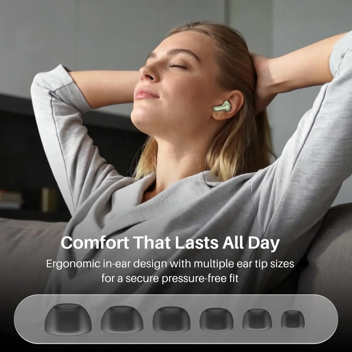 TOZO Hybrid Active Noise Cancelling In Ear Wireless Earbuds | 68H Playtime, IPX8 Waterproof - view 7