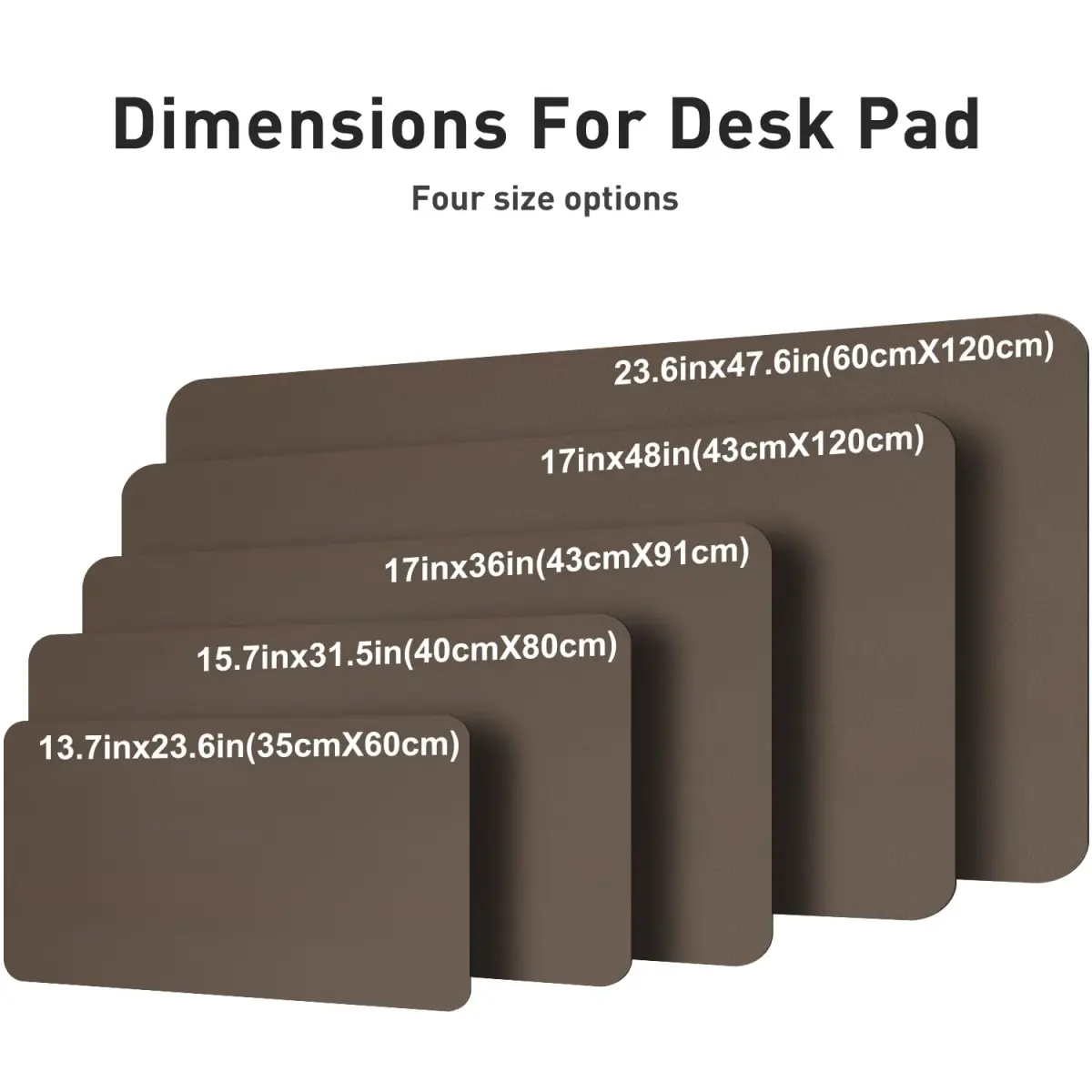 Aothia Leather Desk Pad Protector 48" x 17" (122cm x 43cm) | Protects Desks from Scratches, Stains, and Spills - view 4