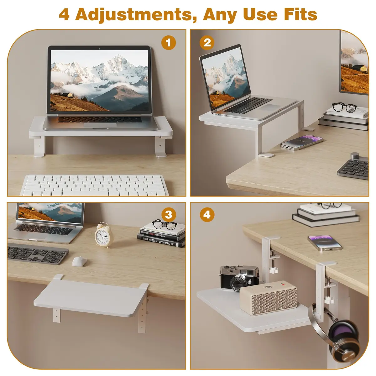 ART-GIFTREE Desk Extender 15-inch Clamp-On Shelf | Height-Adjustable Heavy Duty Office & Gaming Organizer - view 7