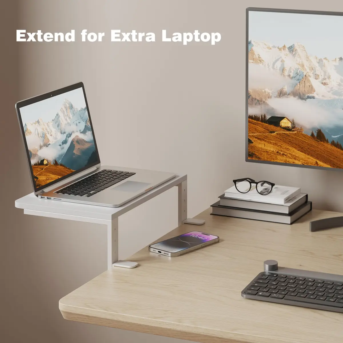 ART-GIFTREE Desk Extender 15-inch Clamp-On Shelf | Height-Adjustable Heavy Duty Office & Gaming Organizer - view 2