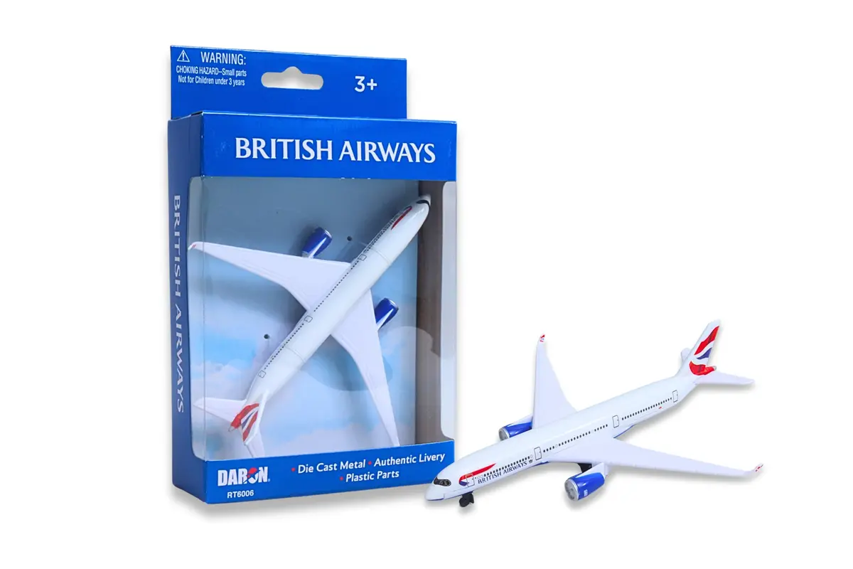 Daron British Airways A350 Single Plane Die-Cast Metal Toy for Ages 3+ | Authentic British Airways Livery - main product image