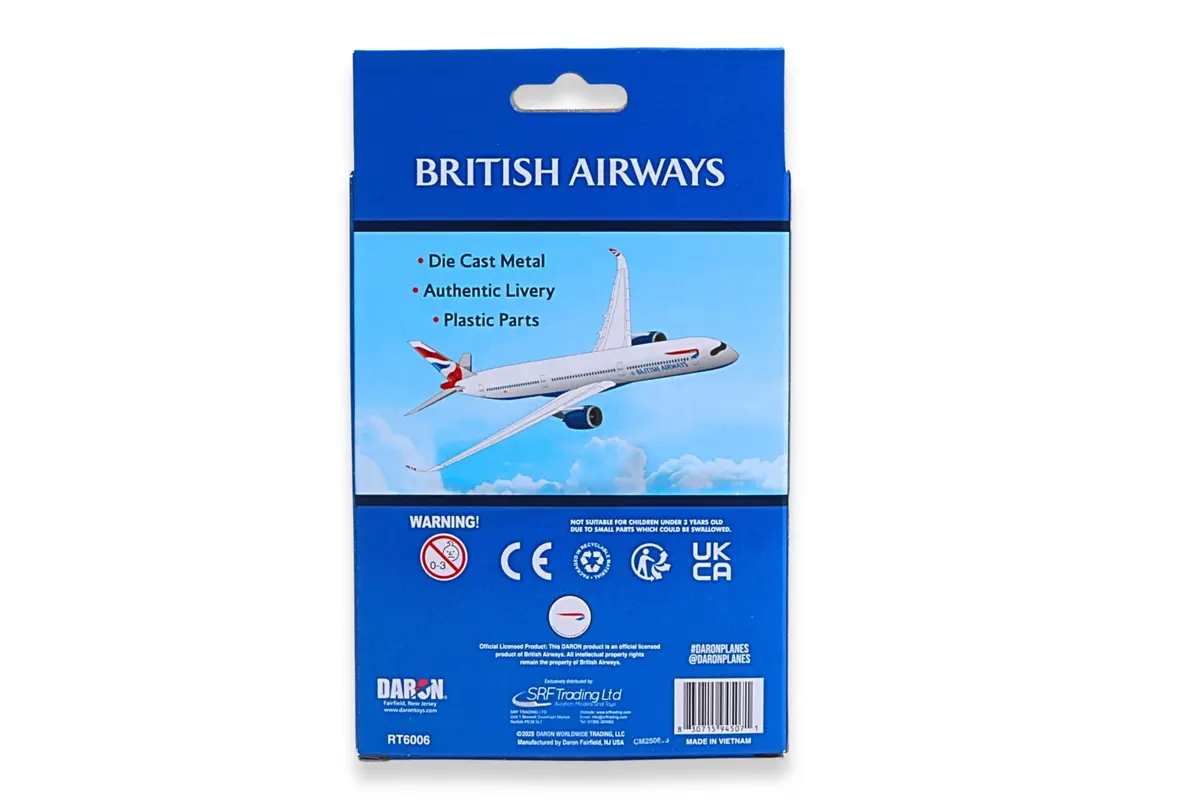 Daron British Airways A350 Single Plane Die-Cast Metal Toy for Ages 3+ | Authentic British Airways Livery - view 9