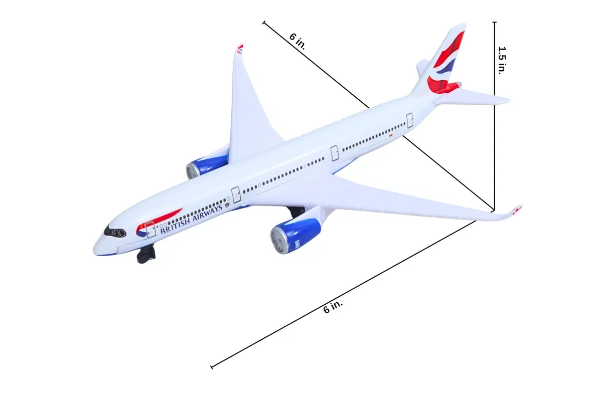 Daron British Airways A350 Single Plane Die-Cast Metal Toy for Ages 3+ | Authentic British Airways Livery - view 2