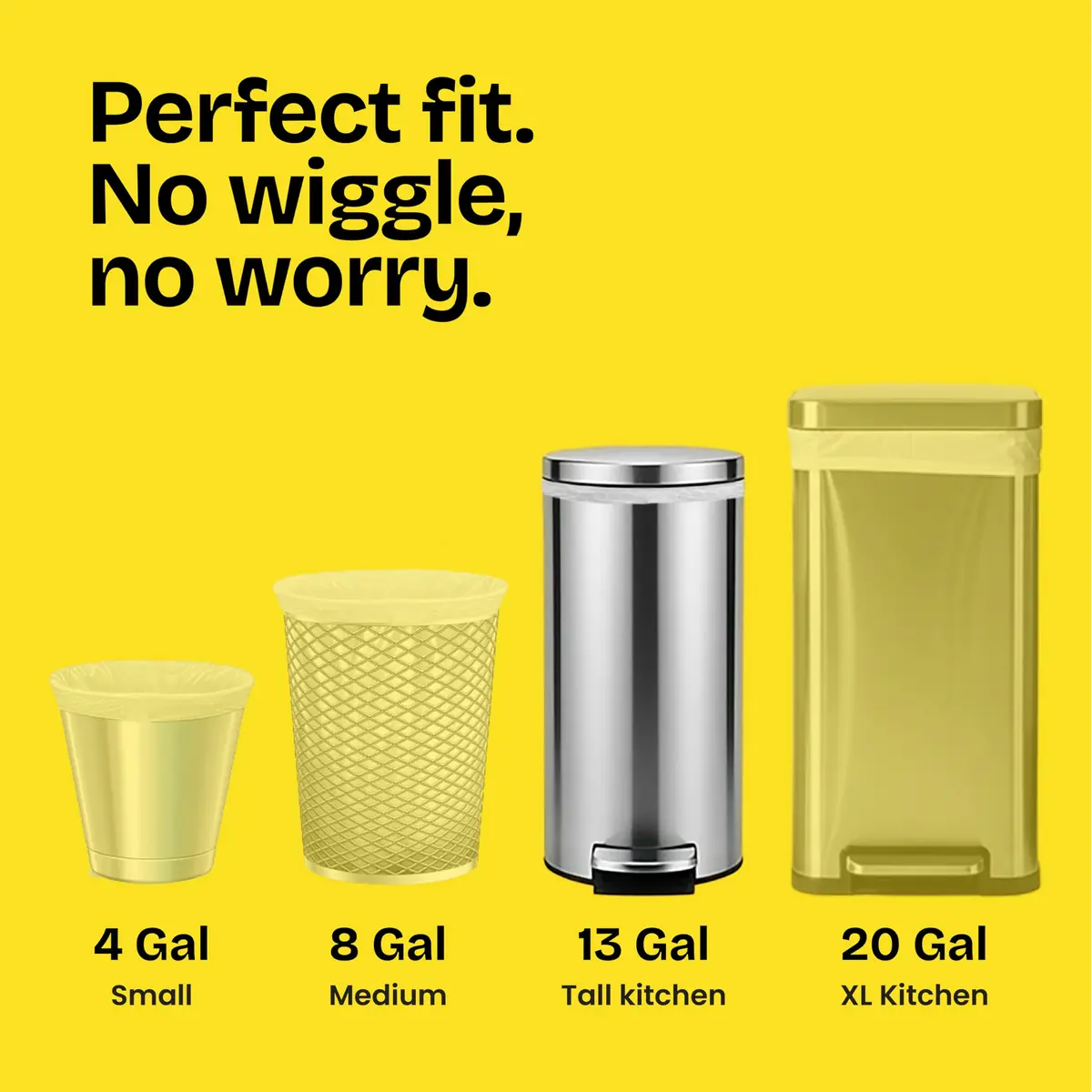 Glad ForceFlex Tall Kitchen Drawstring Trash Bags 140 Ct (13 Gallon) | Strong, Tear-Resistant, Fragrance-Free - view 5