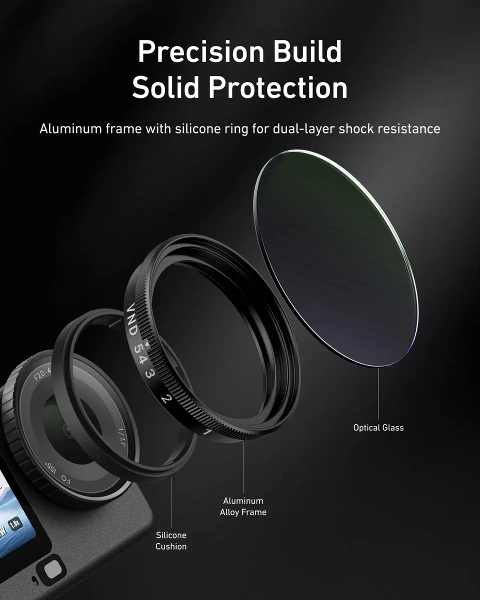 TELESIN VND CPL UV Filter Kit for DJI Osmo Action 6, 80g (2.82 oz) | Multi-Coated HD Optical Glass - view 5