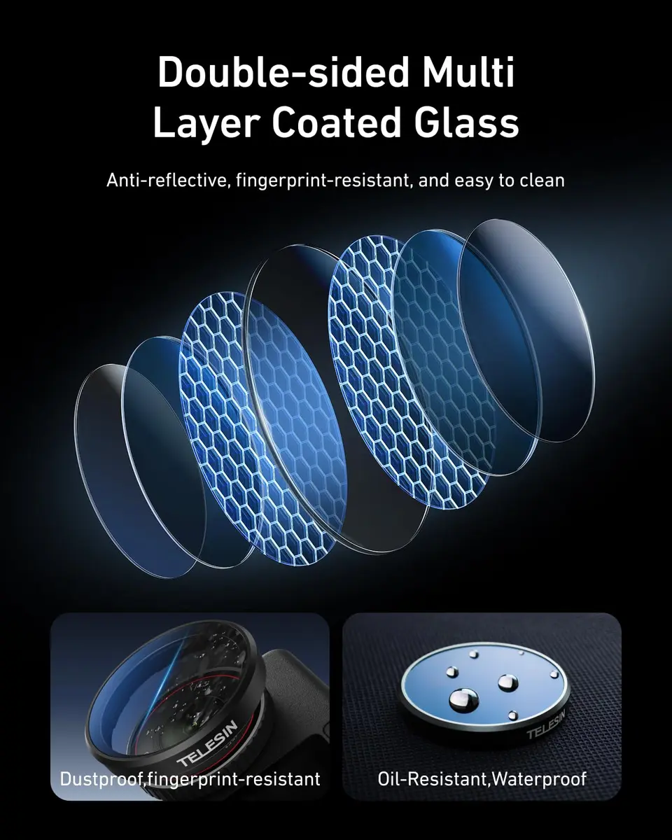 TELESIN VND CPL UV Filter Kit for DJI Osmo Action 6, 80g (2.82 oz) | Multi-Coated HD Optical Glass - view 7