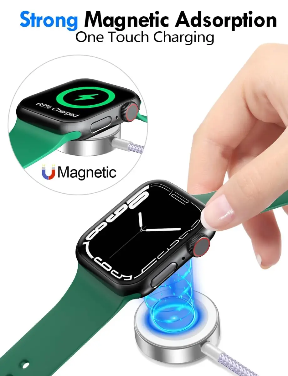 xiwxi 3-in-2 Multi-Charging Cable 1.5m (4.9ft) | Fast Charging for Apple Watch, iPhone, USB-C Devices - view 6