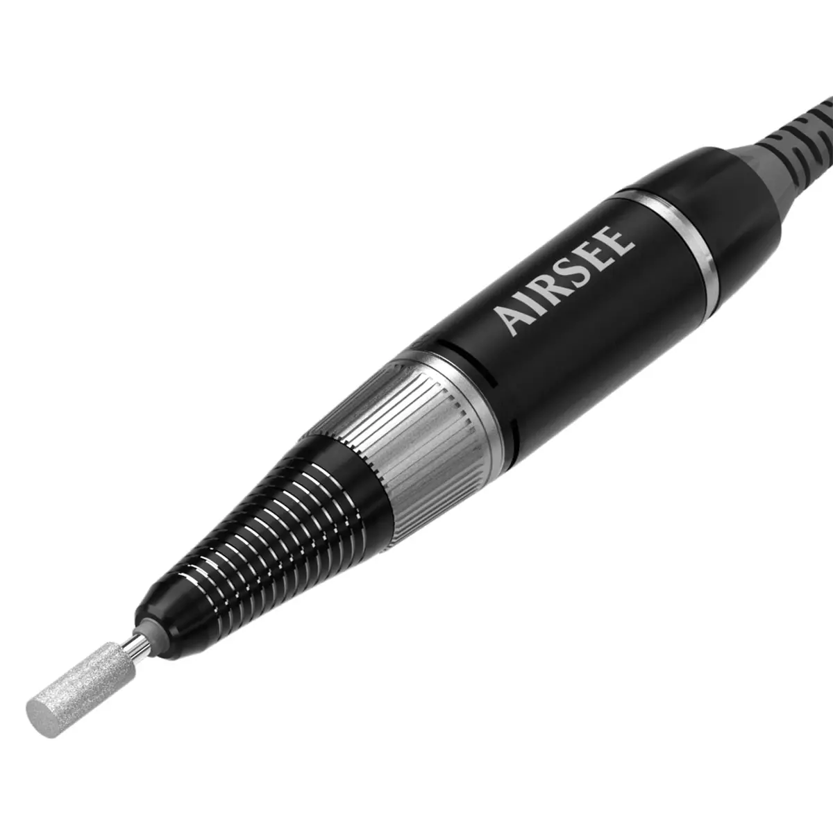 AIRSEE Updated E8 Professional Nail Drill Handpiece Black | Brushless Motor, Low Noise, Low Vibration - main product image