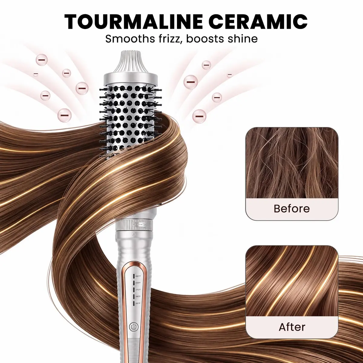 Sonew Heated Round Brush Thermal Curling Brush Set 3 Sizes (1.25/1.5/1.75 Inch) | Effortless Styling - view 4