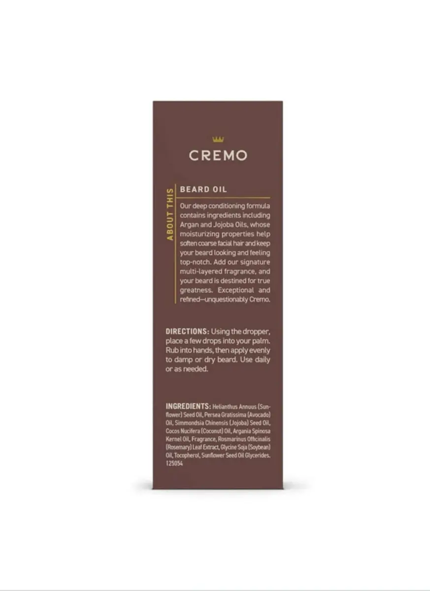 Cremo Beard Oil for Men, Casked Vanilla, 29.57ml (1 Fl Oz) | Soothes Dry Skin & Tames Beard Itch - view 5