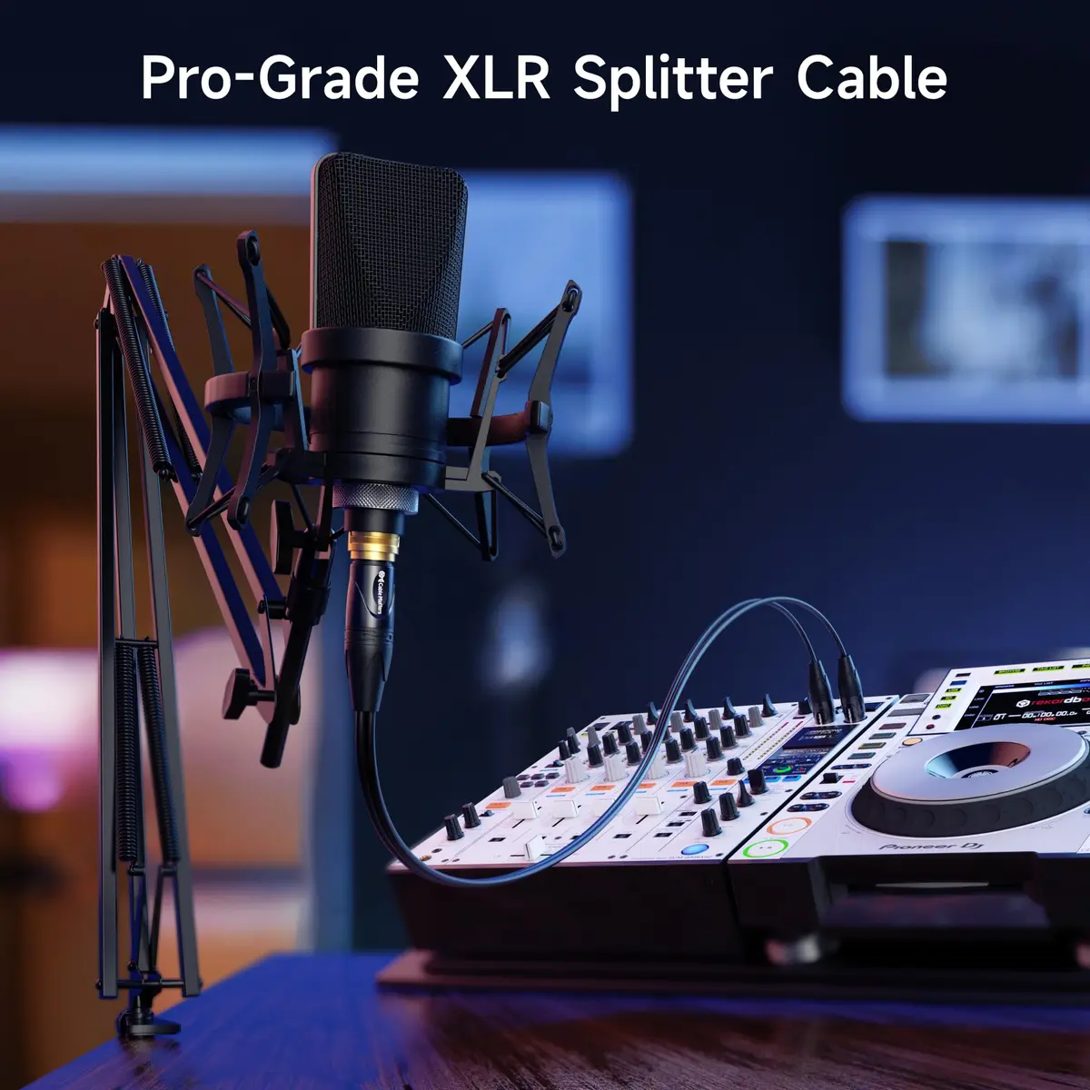 Cable Matters XLR Y Cable Female to 2X Male Splitter 6ft | Balanced Audio Splitter, Oxygen-Free Copper, Braided Jacket - view 2