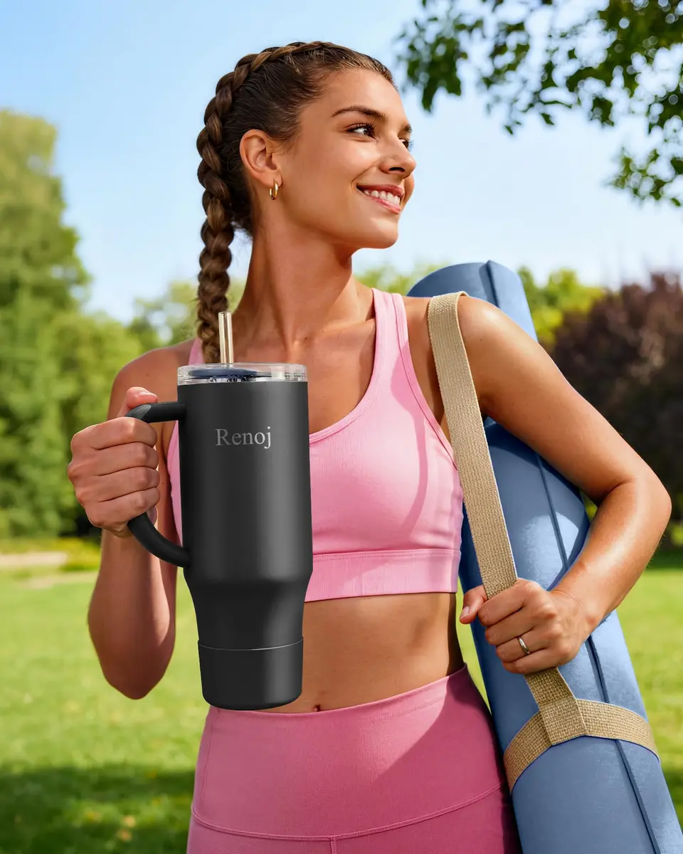 Renoj Insulated Mug 32 oz | Spill-Resistant Water Bottle for Hot & Cold Drinks - view 6