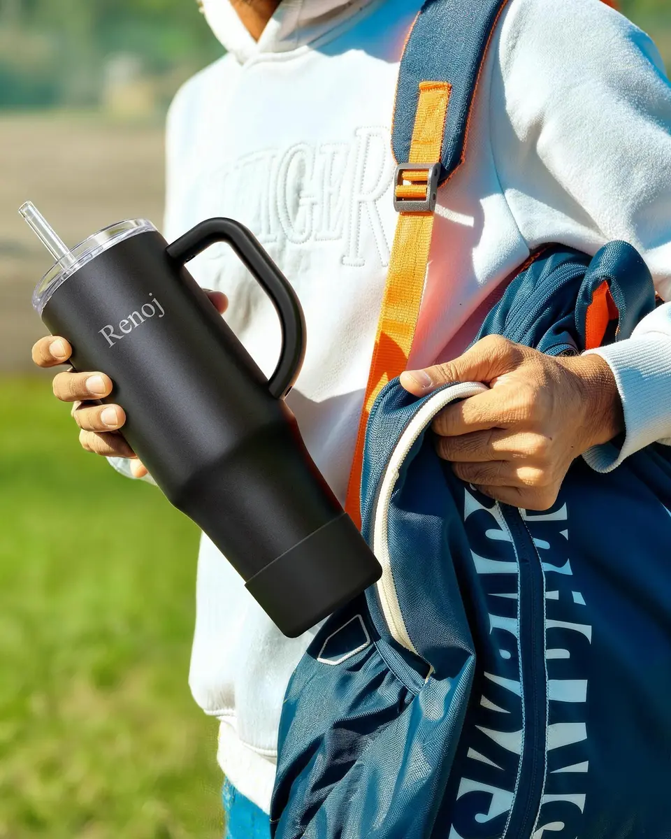 Renoj Insulated Mug 32 oz | Spill-Resistant Water Bottle for Hot & Cold Drinks - view 3