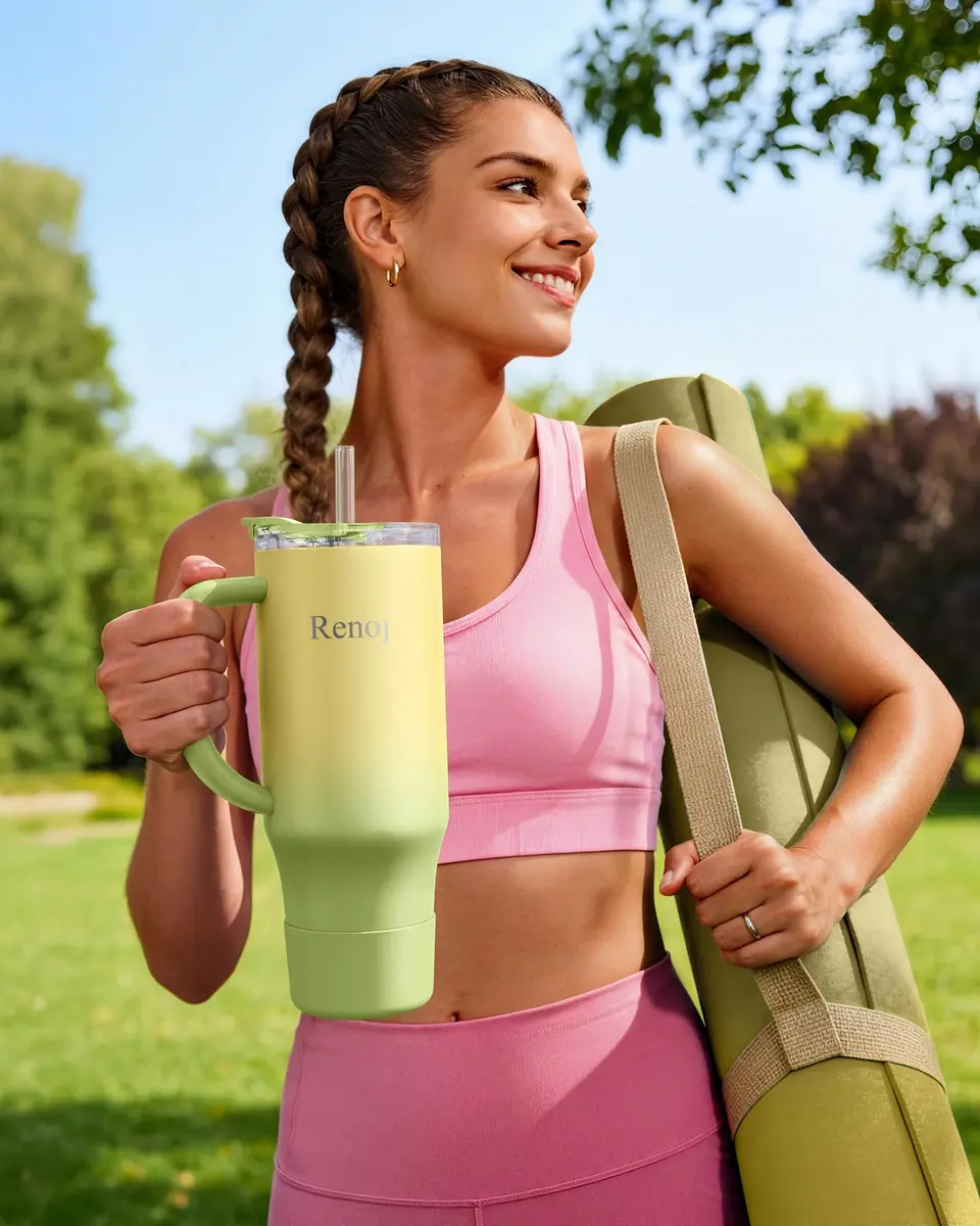 Renoj Insulated Mug 40 oz | Leak Proof Water Bottle for Hot & Cold Drinks (120 chars) - view 6
