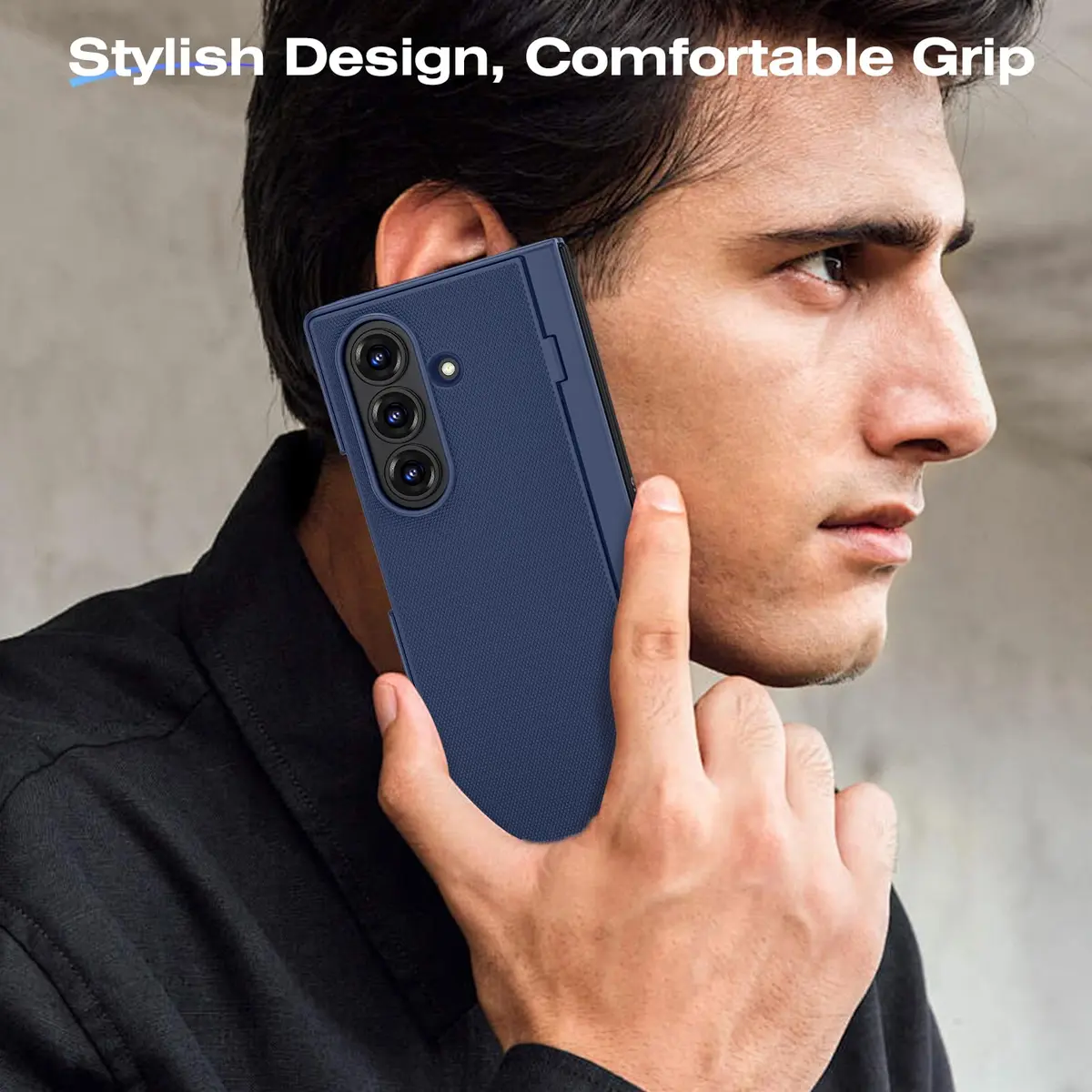 Ruky Galaxy Z Fold 7 Case with Stand & Privacy Screen Protector | Blue - view 9