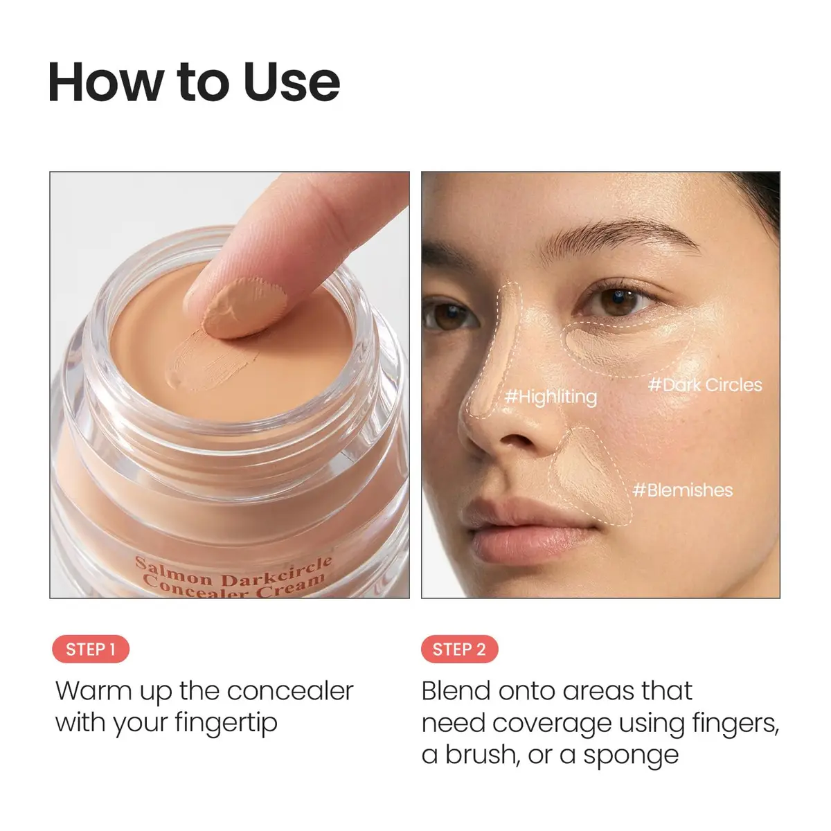 SKINFOOD Salmon PDRN Dark Circle Concealer Cream 0 Light | Full Coverage for Dark Spots & Wrinkles - view 7