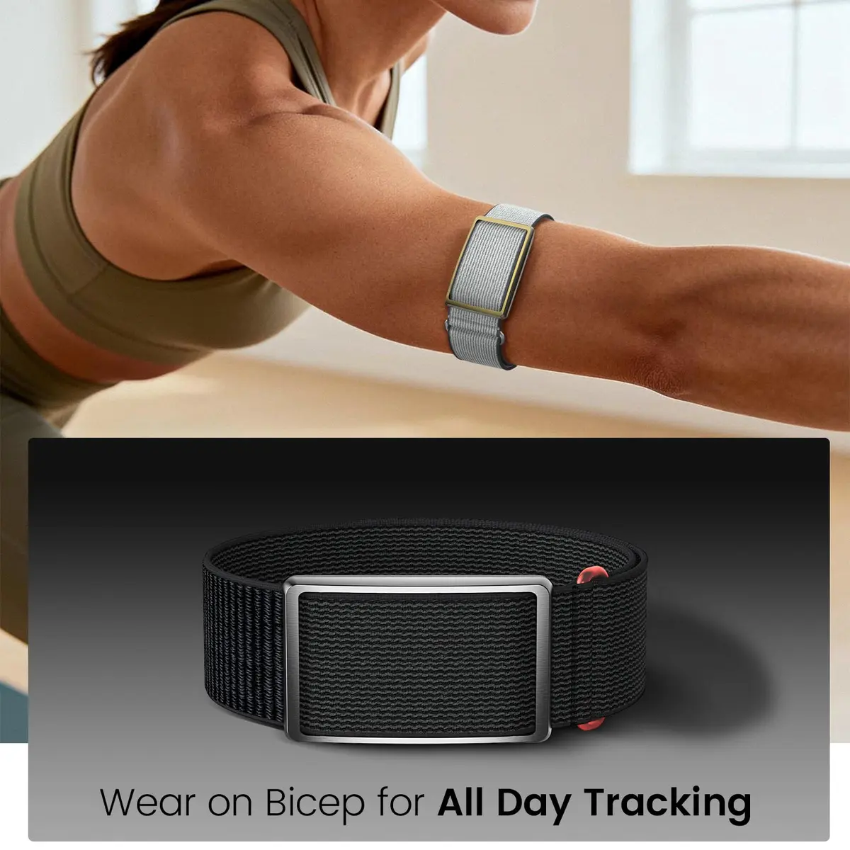 BlikWyt Nylon Armband for Polar Loop & Visible Tracker | Black, 23mm (0.9in) - view 3