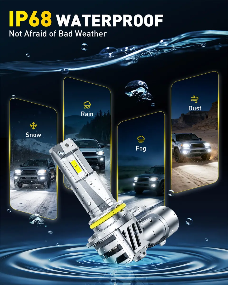 AUXITO 9005/9006 LED Headlight Bulbs 150,000LM 6500K White | Pack of 4 - view 8