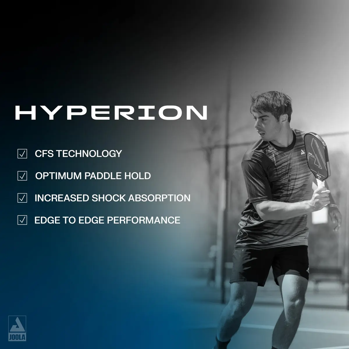 JOOLA Ben Johns Hyperion CFS 16mm Pickleball Paddle | Carbon Surface, Reactive Poly Core, Elongated Handle - view 3