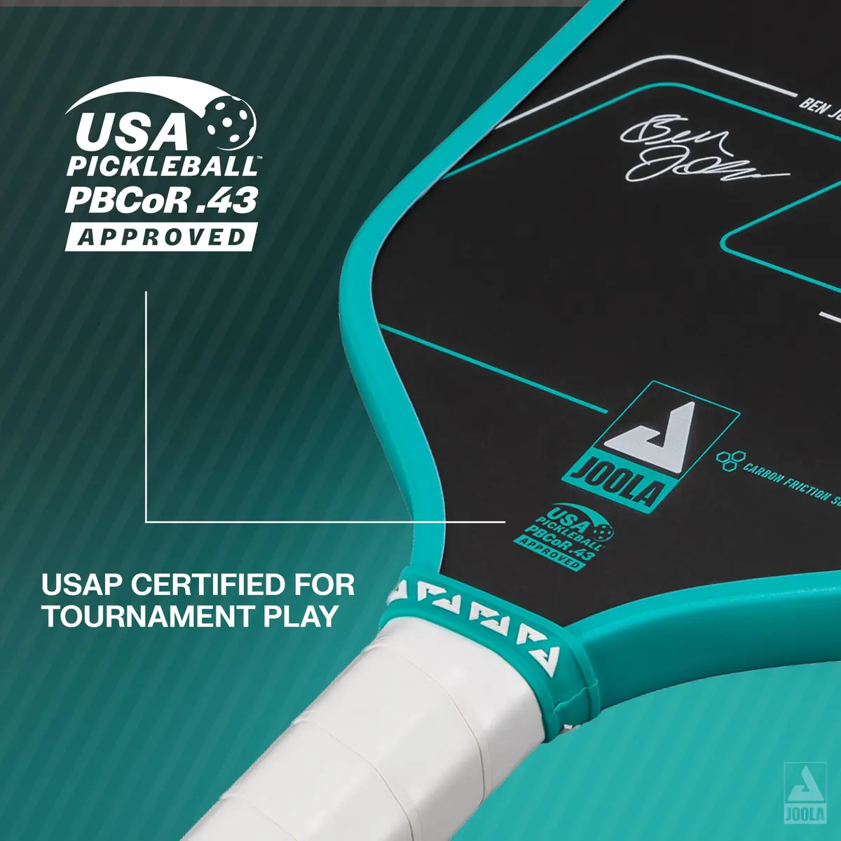 JOOLA Ben Johns Hyperion CFS Pickleball Paddle 16mm (0.63 in) | USAPA Approved Carbon Surface for Spin & Power - view 4