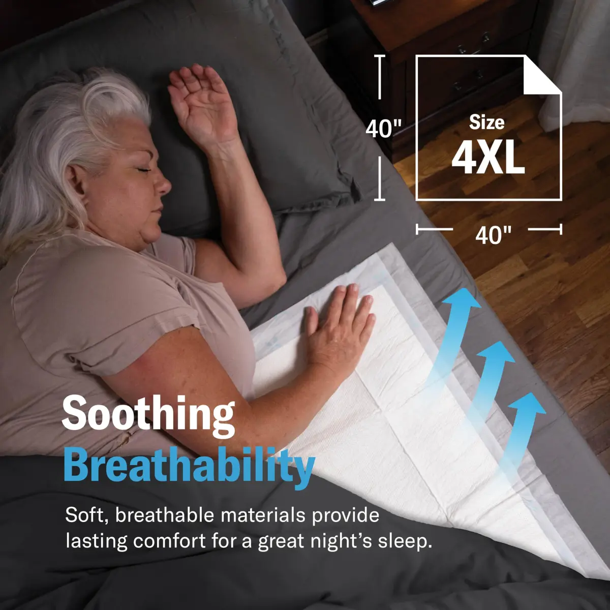 Chucks® MAX Hospital Bed Pads 40" x 40" (101.6cm x 101.6cm) | Heavy Duty Absorbency for Adults up to 400 lbs - view 3