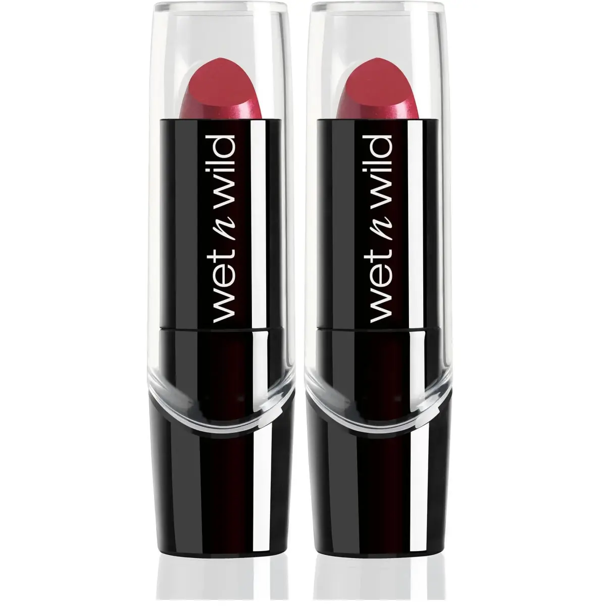 wet n wild Silk Finish Lipstick, Hydrating Rich Buildable Lip Color, Just Garnet (Pack of 2) | Satin Finish, Vitamins A & E, Macadamia Nut Oil - main product image